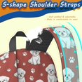 thumbnail image 5 of Bichon Frise and Dog Paw Print 17" School Backpacks for Teens,Waterproof Oxford Fabric,S-Shape Padded Straps for School,Travel,Hiking,Camping, 5 of 6