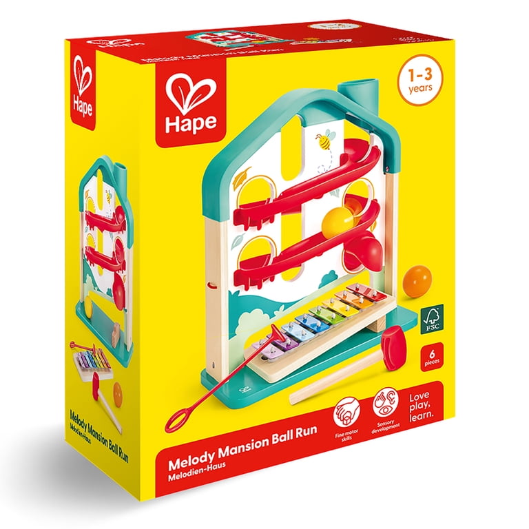 Hape: Melody Mansion Ball Run - Colorful Wooden Toy With Removable