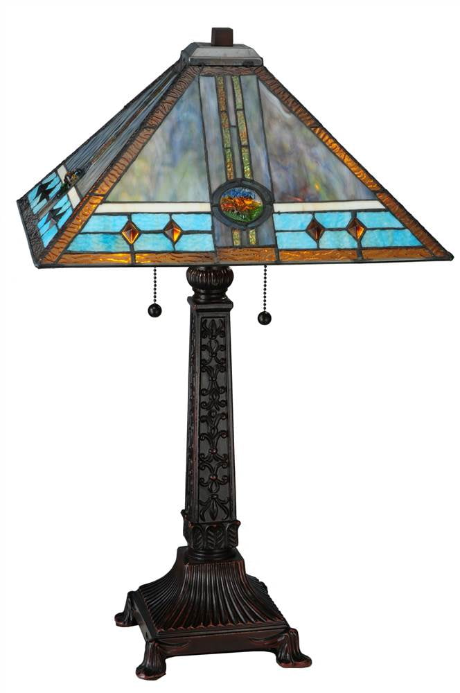 26"H Mission Rose Table Lamp