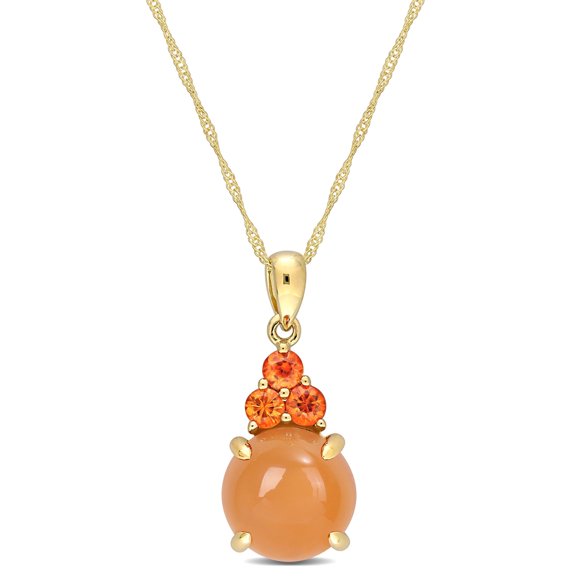Everly Women's Moonstone and Sapphire 14k Yellow Gold Necklace