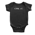 thumbnail image 2 of Twin Babys Funny Ctrl + C Ctrl + V Printed Infant Baby Cotton Bodysuits (Black, 12-18M), 2 of 5