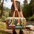 thumbnail image 7 of Quilted Hippie Van Duffle Bag with Adjustable Padded Strap - Duffle with Adjustable Padded Shoulder Strap, Durable Polyester Travel Gym Yoga Bag, Spacious Bohemian Carryall for Daily Use, 7 of 7