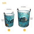 thumbnail image 5 of Fotbe Realistic Ocean Shark Laundry Basket with Handles, Waterproof Large Laundry Hamper, Wash Bag for Corner Dorm, Rolling Laundry Basket with Handles-Small, 5 of 8