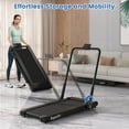thumbnail image 2 of Superfit 3-in-1 Folding Treadmill with Smart Apps Remote Control LED Display and Speakers Black, 2 of 10