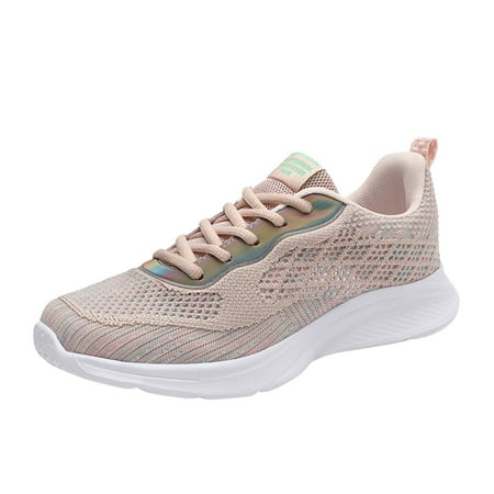 

ZIZOCWA Comfortable Womens Shoes Sneaker Booties For Women No Heel Ladies Shoes Fashion Casual Mesh Breathable Lightweight Damping Absorbing Soft Sole Lace Up Sport Shoes Sneaker Laces For Women
