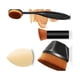 thumbnail image 4 of Juego de 4 brochas de maquillaje profesionales, fáciles de usar, con forma de huevo y esponja, para principiantes y entusiastas, color negro, 4 of 12