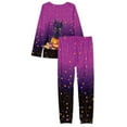thumbnail image 6 of FOR U DESIGNS Halloween Black Cat Women 2 Piece Pajamas Sets Long Pants and Tops Size L Small Nightwear for Women with Pockets Fall Ladies Pj Bottoms Lightweight, 6 of 6