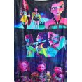 thumbnail image 1 of Exclusiva! Cobija Frazada Ultra Suave K-Pop Demon Hunters HUNTRIX Collage Black, 1 of 1