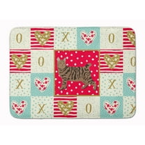 Pixie Bob 3 Cat Love Machine Washable Memory Foam Mat Red