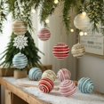 thumbnail image 3 of HeeHom - 1 adorno de bola de 8 cm para árbol de Navidad, decoración de guirnalda navideña, pintado, irrompible, para fiestas, bodas, 3 of 8