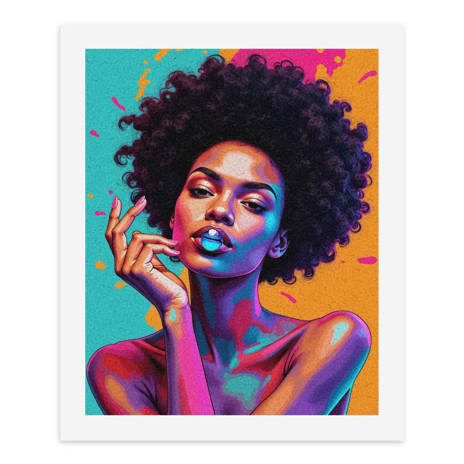 Paint By Numbers Kit for Adults Beginner - DIY Colorful Abstract Portrait Art Canvas Painting Kits for Adults, Frameless Paint By Number for Adults for Home Wall Decor 16x20 Inch