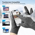 thumbnail image 2 of OZERO Mens & Womens Winter Gloves Polar Fleece Snow Gloves with Elastic Cuff Navy Blue, 2 of 7