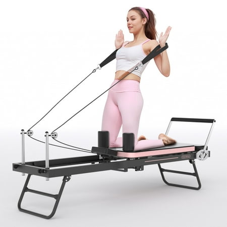 UPGO Foldable Pilates Reformer, Pilates Machine & Equipment for Home use, Pilates Exercise Equipment with Jump Board