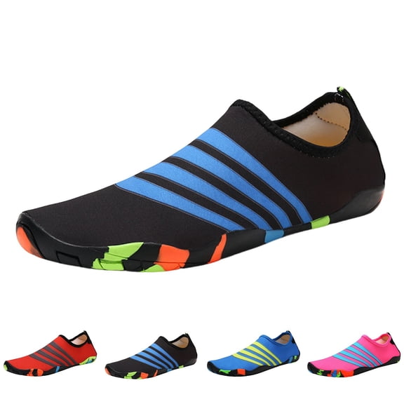 VerPetridure Water Shoes for Women Men Quick-Dry Barefoot Aqua Socks Lightweight & Breathable Swim Shoes for Beach Surf Kayaking Non-Slip Drainage Hiking Shoes Black 8.5