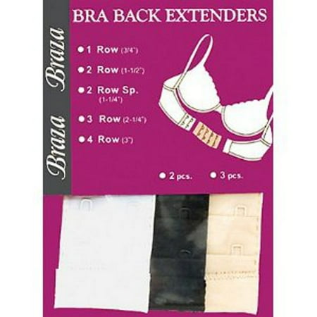 

Braza Washable Fine Tuning 100% Soft Brushed Nylon 3PC Bra Back Extenders Pack