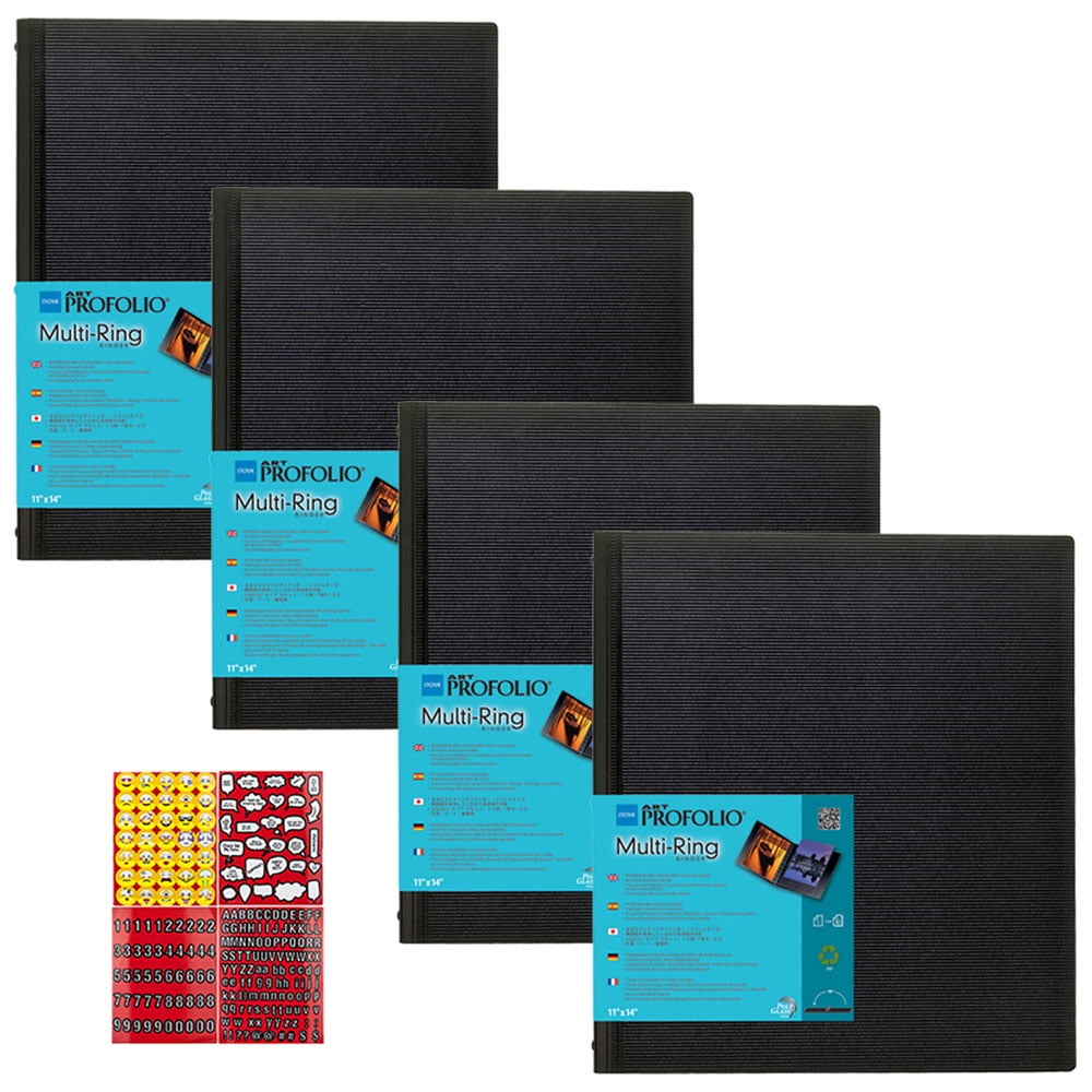 Itoya Art Portfolio MultiRing Refillable Binder 11 x 17" 4 Pack