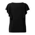 thumbnail image 6 of Tops for Women Trendy Tunic Blouse Floral Women Cool Gear Ladies Trendy Tops Sweater Tees for Ling Sleeve T Shirts Band 13 Tall Shirts Casual Long Sleeve Cropped Satin Shirt Short Ladies Black XL, 6 of 6