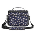 thumbnail image 2 of Daisy Pioneer Flower Blue Pattern Insulated Lunch Box for Women Men, Medium Leakproof Cooler Bag with Adjustable Strap, 10"x6.7"x8", 2 of 6