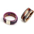 thumbnail image 4 of HSHDLDF Women Sparkling Multi Strand Leather Wrap Bracelet Multicolor Stackable Bohemian Braided Bracelets Cuff Bangle Wristband Handmade Jewelry, 4 of 5