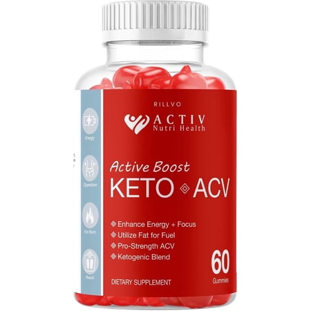 Activ Boost Keto ACV Gummies - Advanced Formula Active Boost Keto Gummies with Apple Cider Vinegar 60 Gummies