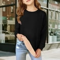 thumbnail image 7 of UACY Boys Girls Fleece Lined Sweatshirt Kids Crewneck Warm Sherpa Pullover Sweater Sweatshirts Fall Winter Clothes (Black, 13-14 Years), 7 of 7