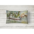 thumbnail image 2 of Ocean Springs Shrimper Canvas Fabric Decorative Pillow, 2 of 3