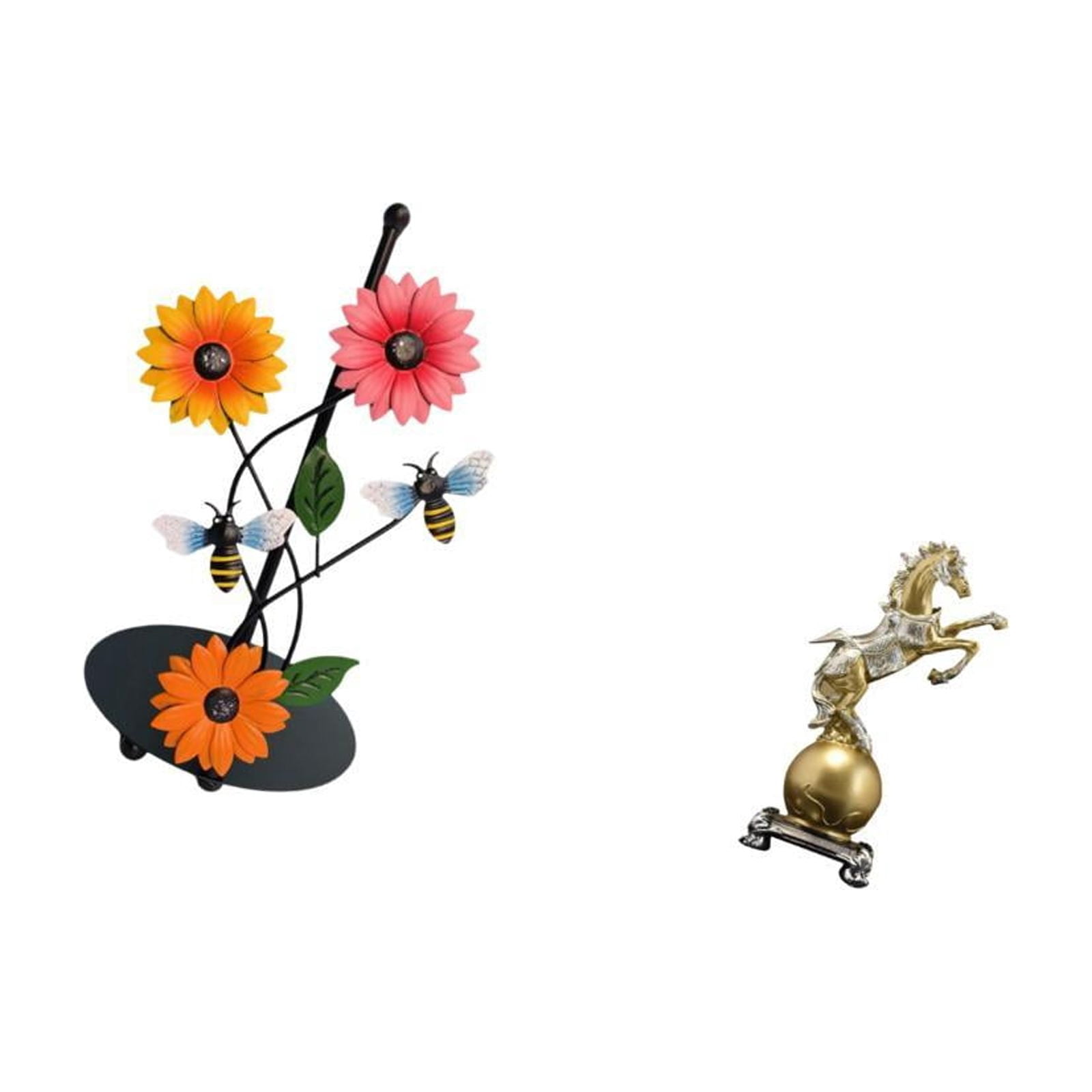 Fiocias Horse Paper Towel Holder Dispenser Non Slip Vertical Tissue Holder Rack Resin Decorative Figurine Modern Statue Ornament Collectible for Home Centerpi