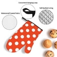 thumbnail image 3 of Naloa Orange And White Polka Dot1 Oven Mitts and Pot Holders 4 pcs Set, Cooking Baking Grilling Kitchen Oven Glove for Cooking, 3 of 6