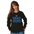thumbnail image 3 of US Air Force USAF Wife Proud Spouse Women Crewneck Sweatshirt Brisco Brands S, 3 of 6