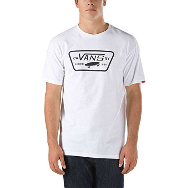 data søm at tilbagetrække Vans T-Shirts - Vans Full Patch T-Shirt - White/Black - Walmart.com