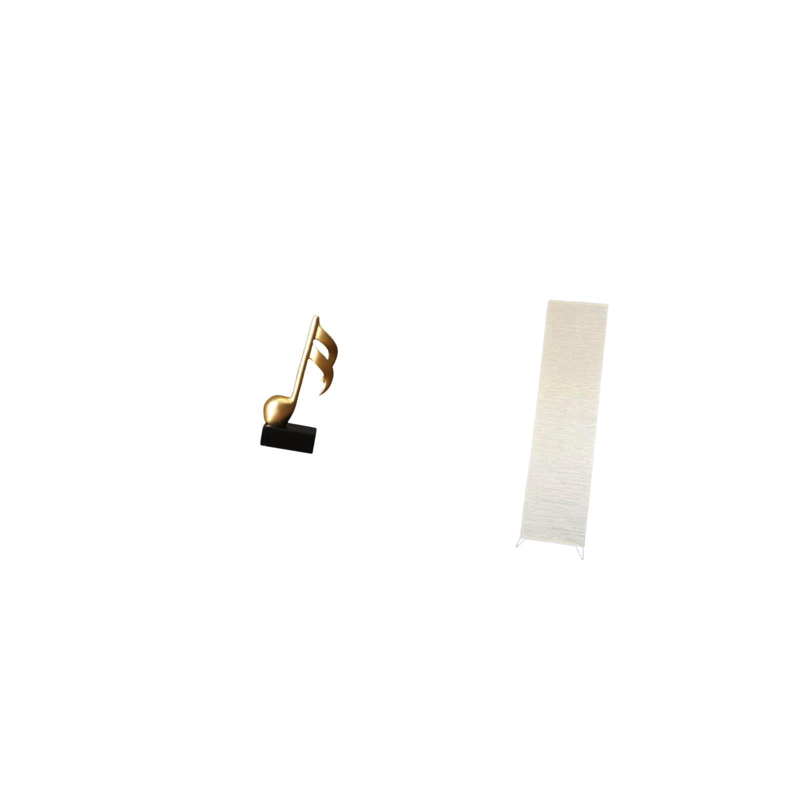Music Note Sculpture Desktop Figurine Floor Lamp Shade Resin Material Perfect for Living Room or Office Decoration