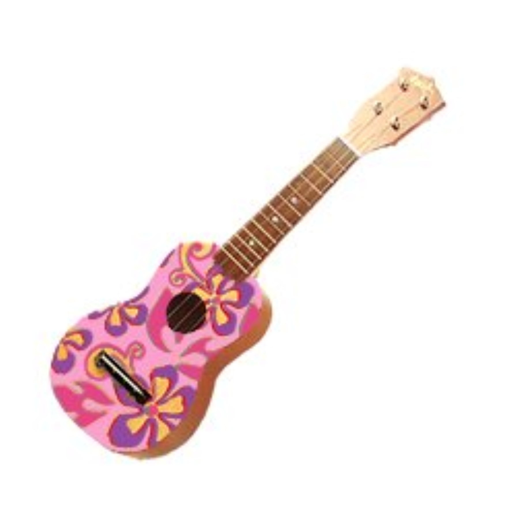 Pink Floral Toy Ukulele 21 Inch