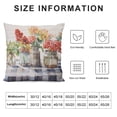 thumbnail image 5 of Chilfamy Flowers Vases Wooden Background Pillow Covers for Couch Sofa Indoor Outdoor Throw Pillow Cover 1PC Zipper Closure 24x24in, 5 of 5