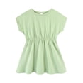 thumbnail image 2 of Girls Dress Short Sleeve A Line Flowy Dress Summer Clothes for Girls 18-24 Months, 2 of 9
