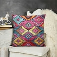thumbnail image 2 of YINGXI Pink Cover Square Pillowcase Soft Pillow case Home Decor for Living Room Couch Sofa car 24x24in, 2 of 5
