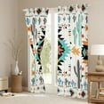 thumbnail image 3 of Homewish Cyan Triangle Aztec Blackout Curtains Set of 2 (52x84 Each), Cartoon Cactus Plant Botanical Window Curtains, Teens Kids Adult Curtains and Drapes, Blackout Curtains Decor, 3 of 6