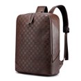 thumbnail image 4 of Lattice Custom Leather Laptop Backpacks Logo Classical Travel Bag for Men Customized Male Portable Polyester Unisex Geometric, 4 of 5