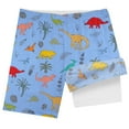thumbnail image 3 of Hienoo Little Boys Quick Dry Swim Trunks with Compression Liner Board Shorts, 3 of 4