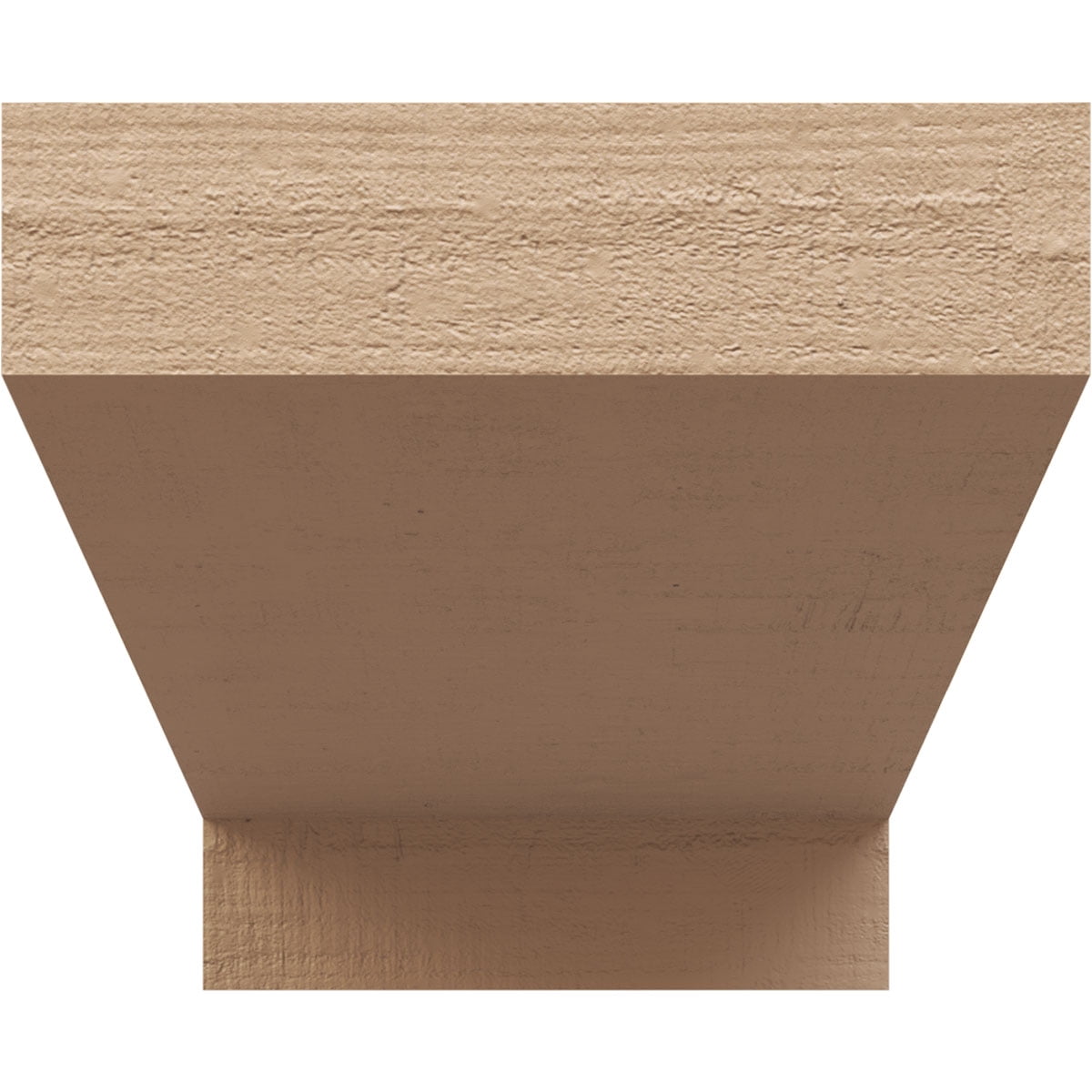 5"W x 10"D x 5"H Wide Clemmons Rough Cedar Woodgrain TimberThane Corbel, Primed Tan