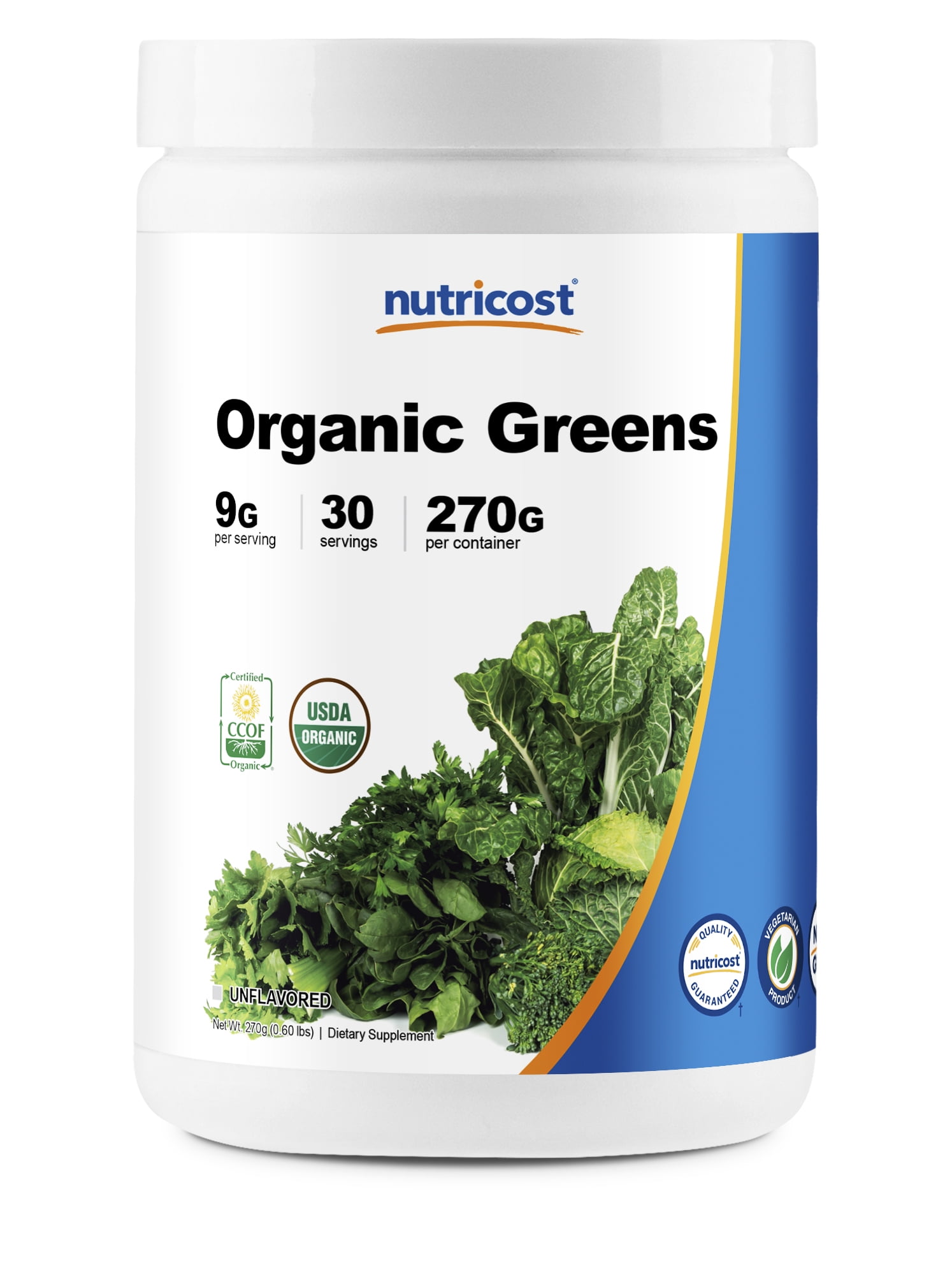 Nutricost Organic Greens Powder (Unflavored) 30 Servings Superfood