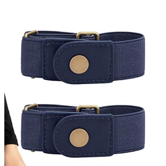 Buckleless Elastic Belt Hook Adjustable Stretch Waist Belt for Men and Women Invisible No Buckle Belt for Jeans Pants