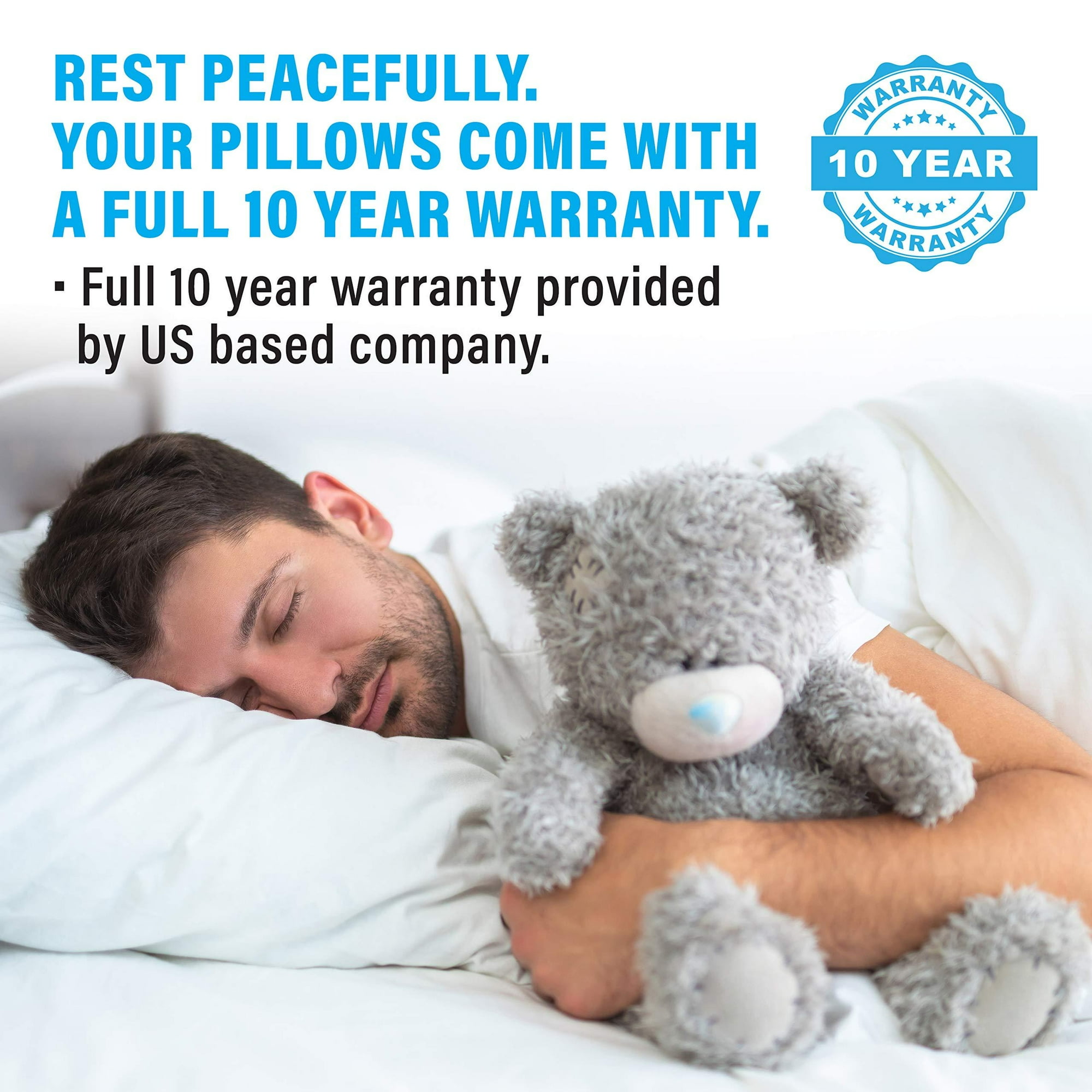 2 Pack Shredded Memory Foam Bed Pillows for Sleeping Bamboo Cooling Hypoallergenic Sleep Pillow for Back and Side Sleeper Queen Size Walmart
