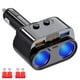 thumbnail image 1 of Dual USB car charger, 12/24V DC C-type USB adapter distributor, car cigarette lighter conversion plug, 1 of 4