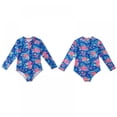 thumbnail image 3 of Girls Long Sleeve Rash Guard One Piece Swimsuits Kids UPF 50+ Sun Protection Swim Shirts Bathing Suit 2-12 Years, 3 of 9