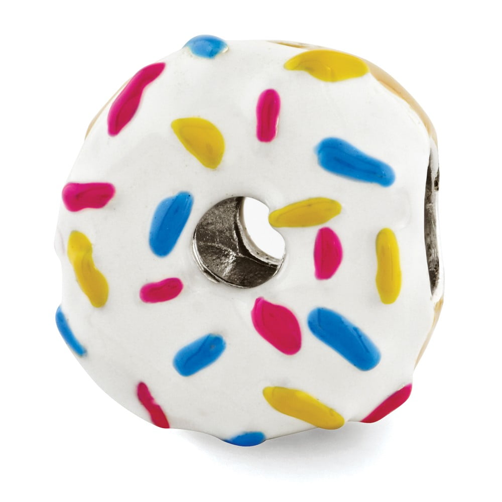 Sterling Silver Reflections Enameled Donut w/Sprinkles Bead