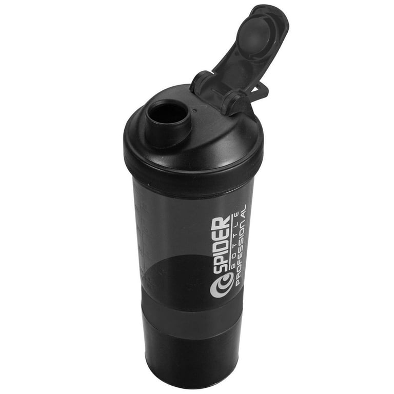 spider Smart Protein Shaker Bottle for gym with 2 Storage Extra Compartment  500 ml Shaker - Buy spider Smart Protein Shaker Bottle for gym with 2  Storage Extra Compartment 500 ml Shaker
