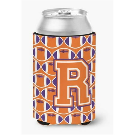 

Letter R Football Orange White & Regalia Can or Bottle Hugger