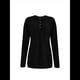 thumbnail image 3 of Sudadera Holgada Informal de Larga con Cuello en V para Mujer Negro S, 3 of 8