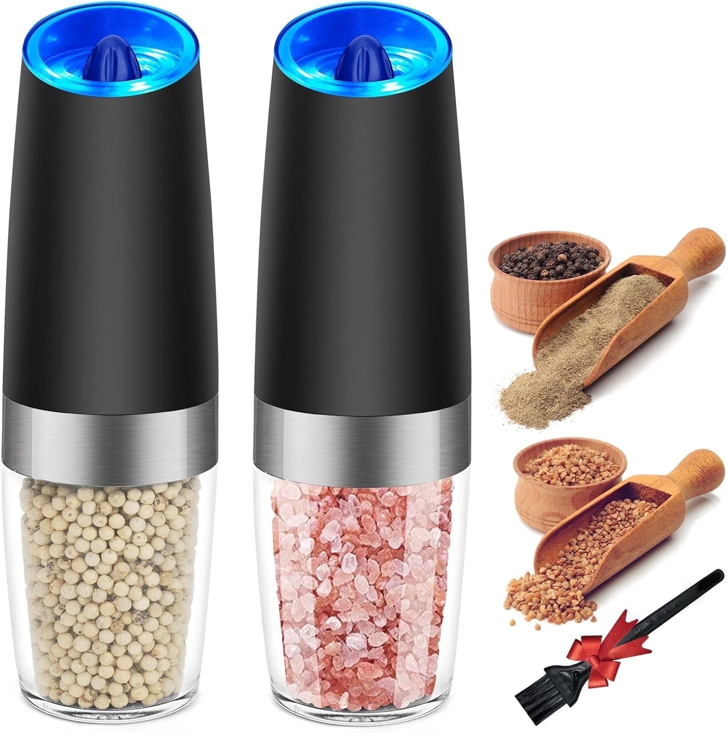 Home EC Premium Large Stainless Steel Salt And Pepper Grinder Set
