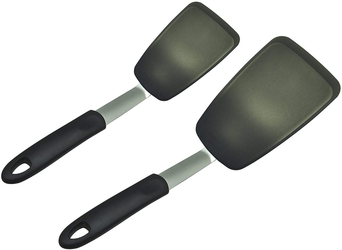 Jeexi Silicone Spatula Set, 2 Flexible Turners for Non-Stick